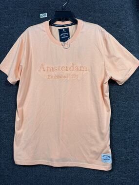 Amsterdam Industry Size XL By Dutch Denim T-Shirt Men's  Pastel Orange Tee NEW